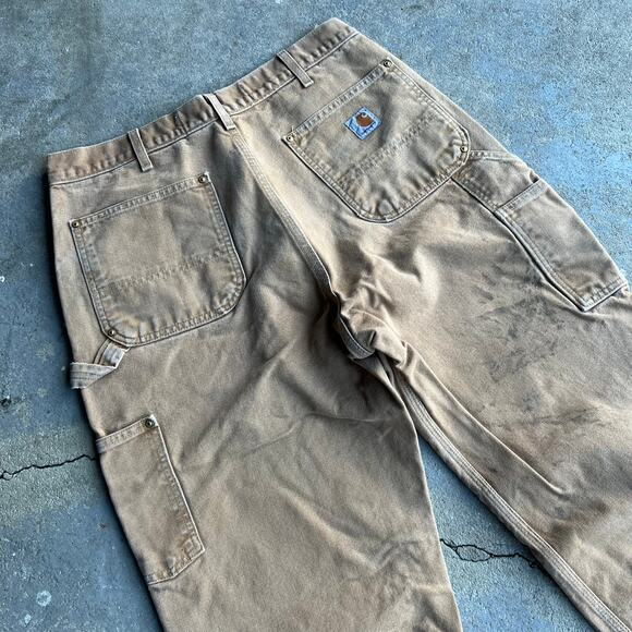 Vintage carhartt brown double knee work wear carpenter pants - Picture 6 of 9